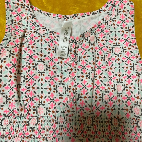 Cotton summer dress with lining, for a girl 7-8 years old - Picture 2 of 5